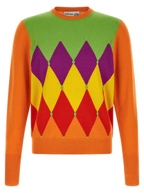Ballantyne Classic Diamond Sweater Orange