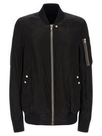 Rick Owens Classic Flight Bomber Jacket Black
