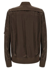 Rick Owens Classic Flight Bomber Jacket Brown
