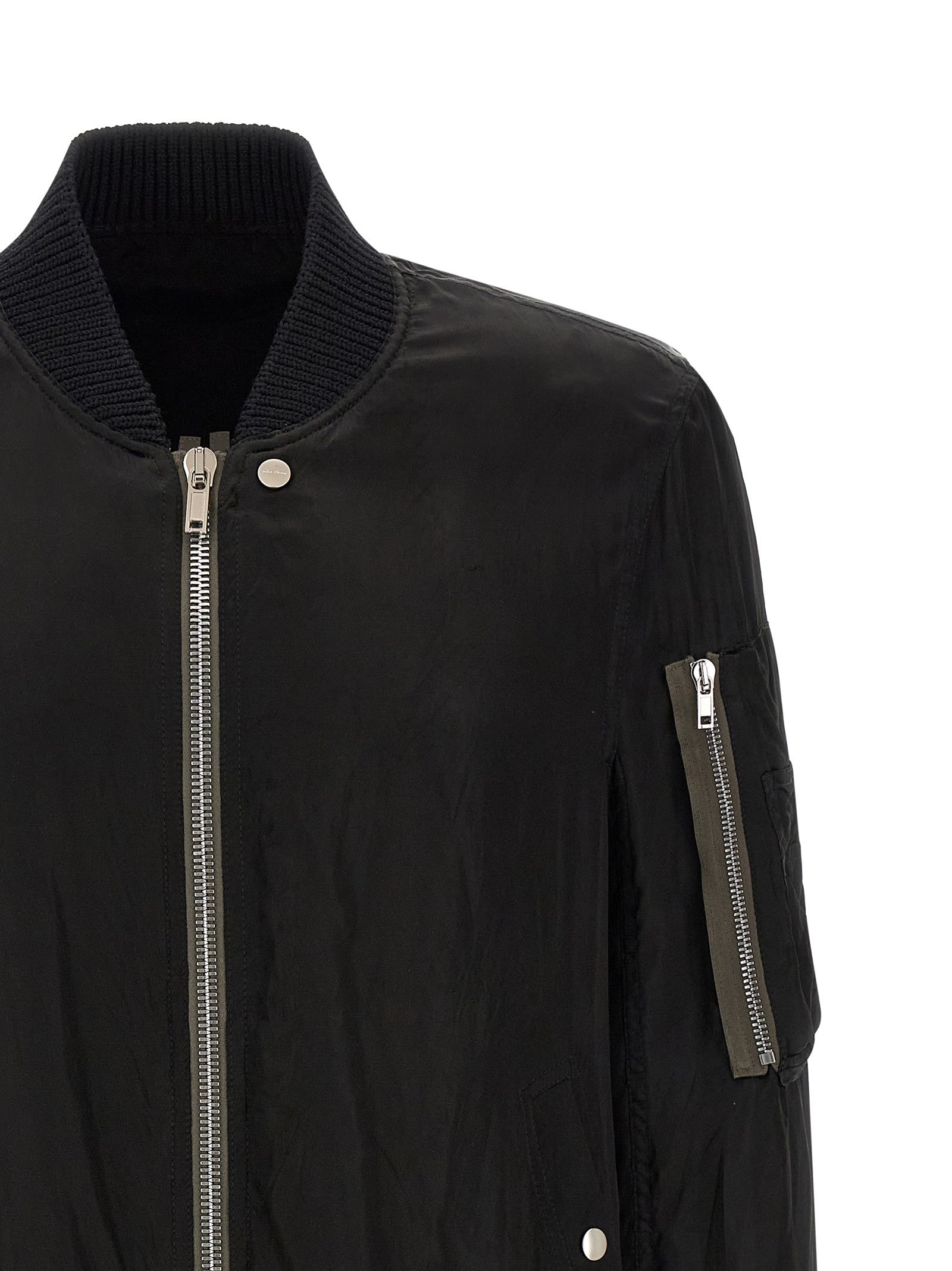 Rick Owens Classic Flight Bomber Jacket Black