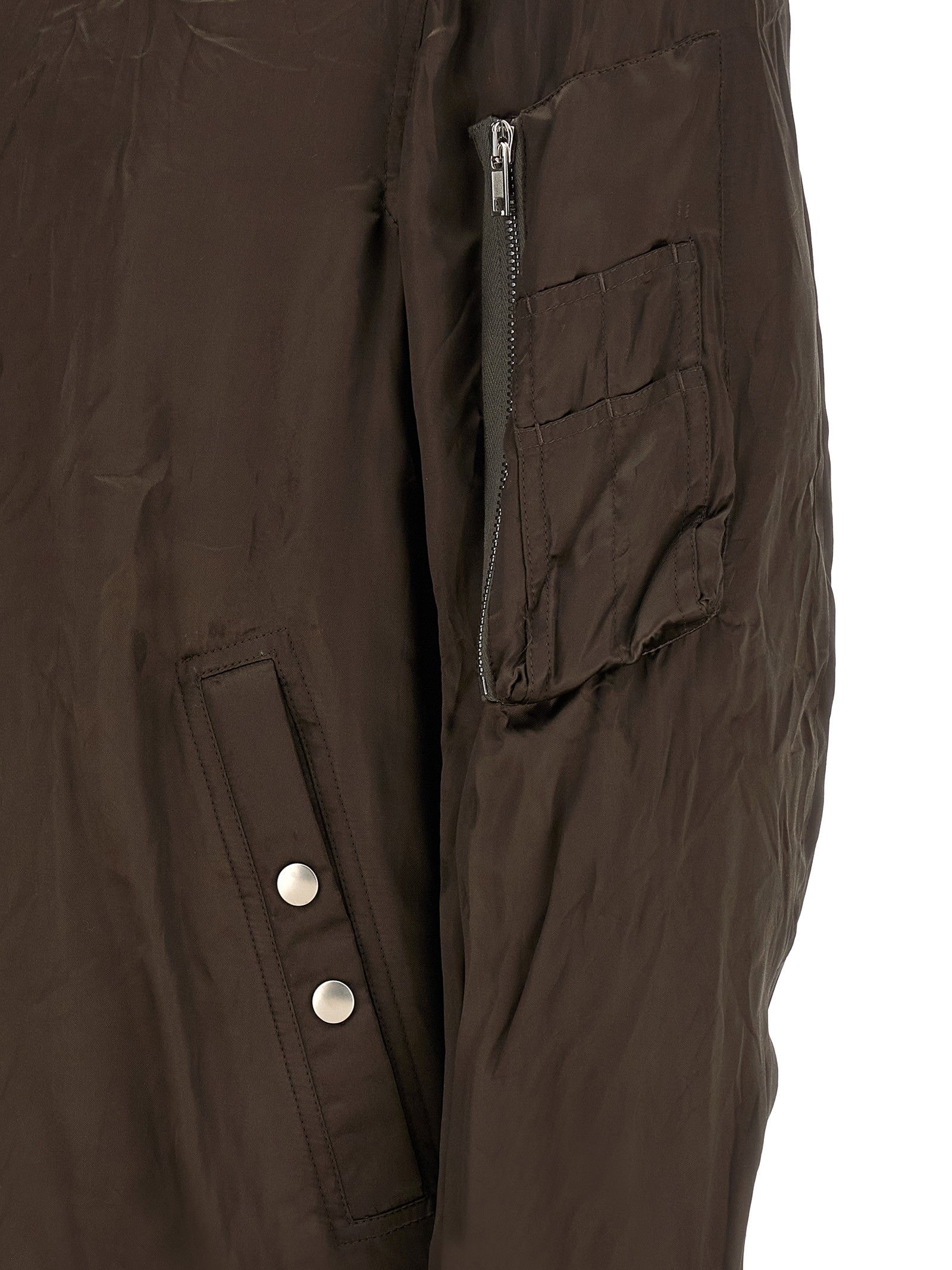 Rick Owens Classic Flight Bomber Jacket Brown