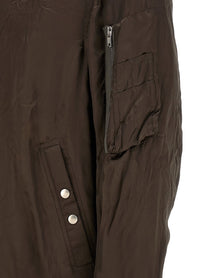 Rick Owens Classic Flight Bomber Jacket Brown