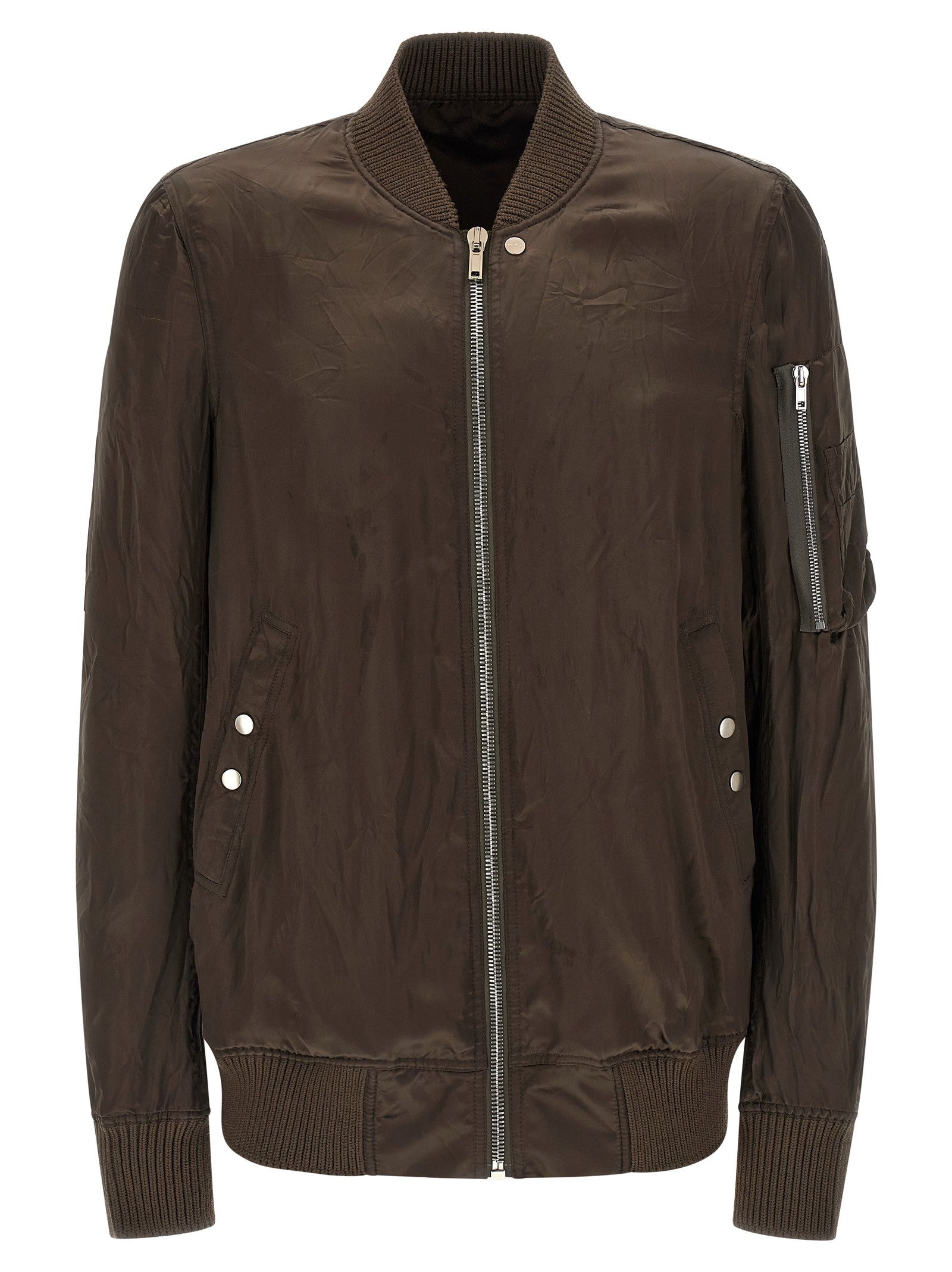 Rick Owens Classic Flight Bomber Jacket Brown