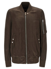 Rick Owens Classic Flight Bomber Jacket Brown