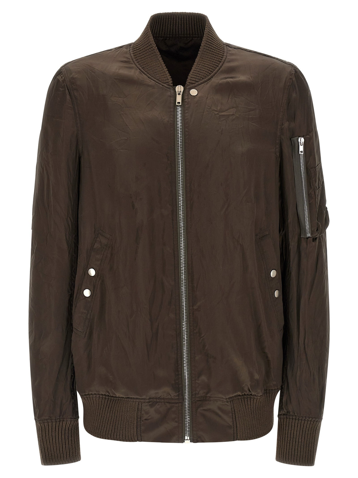 Rick Owens Classic Flight Bomber Jacket Brown