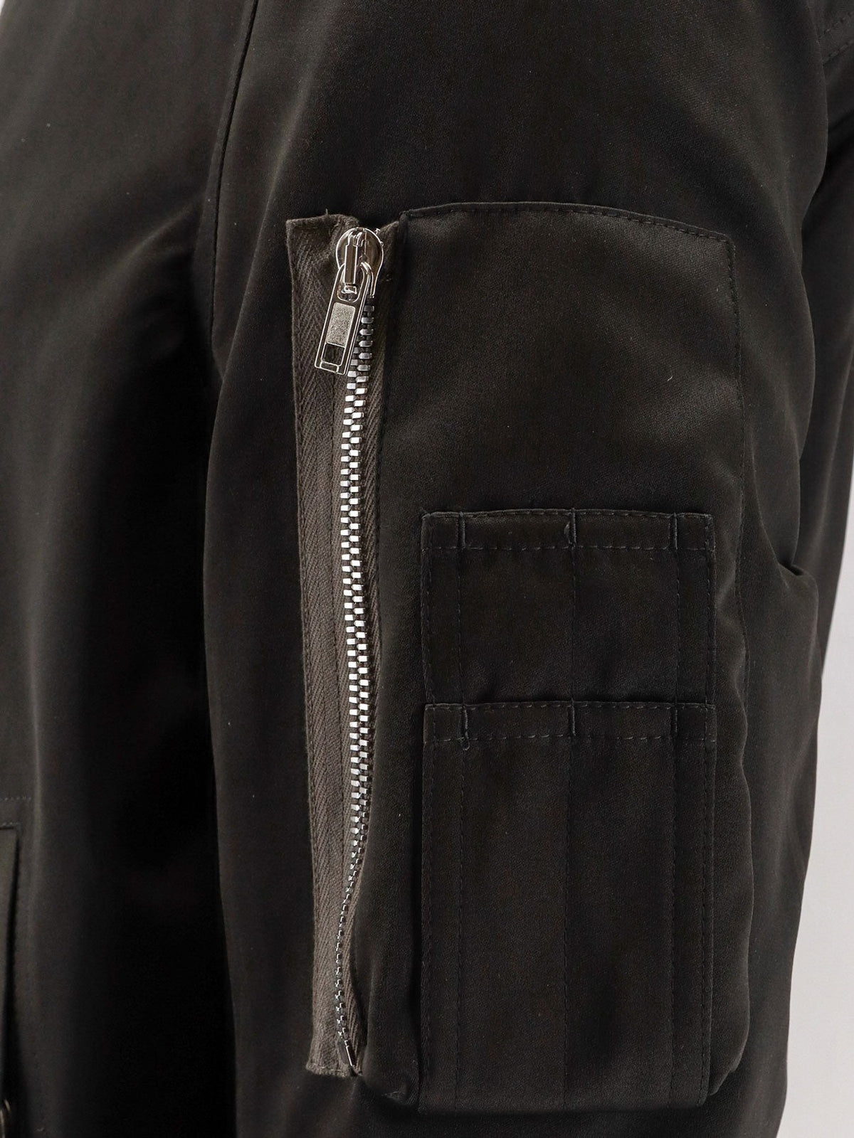 Rick Owens Men's Classic Flight Bomber Black, view 3