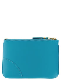 Comme Des Garcons Wallet Classic Leather Line Card Holder Blue