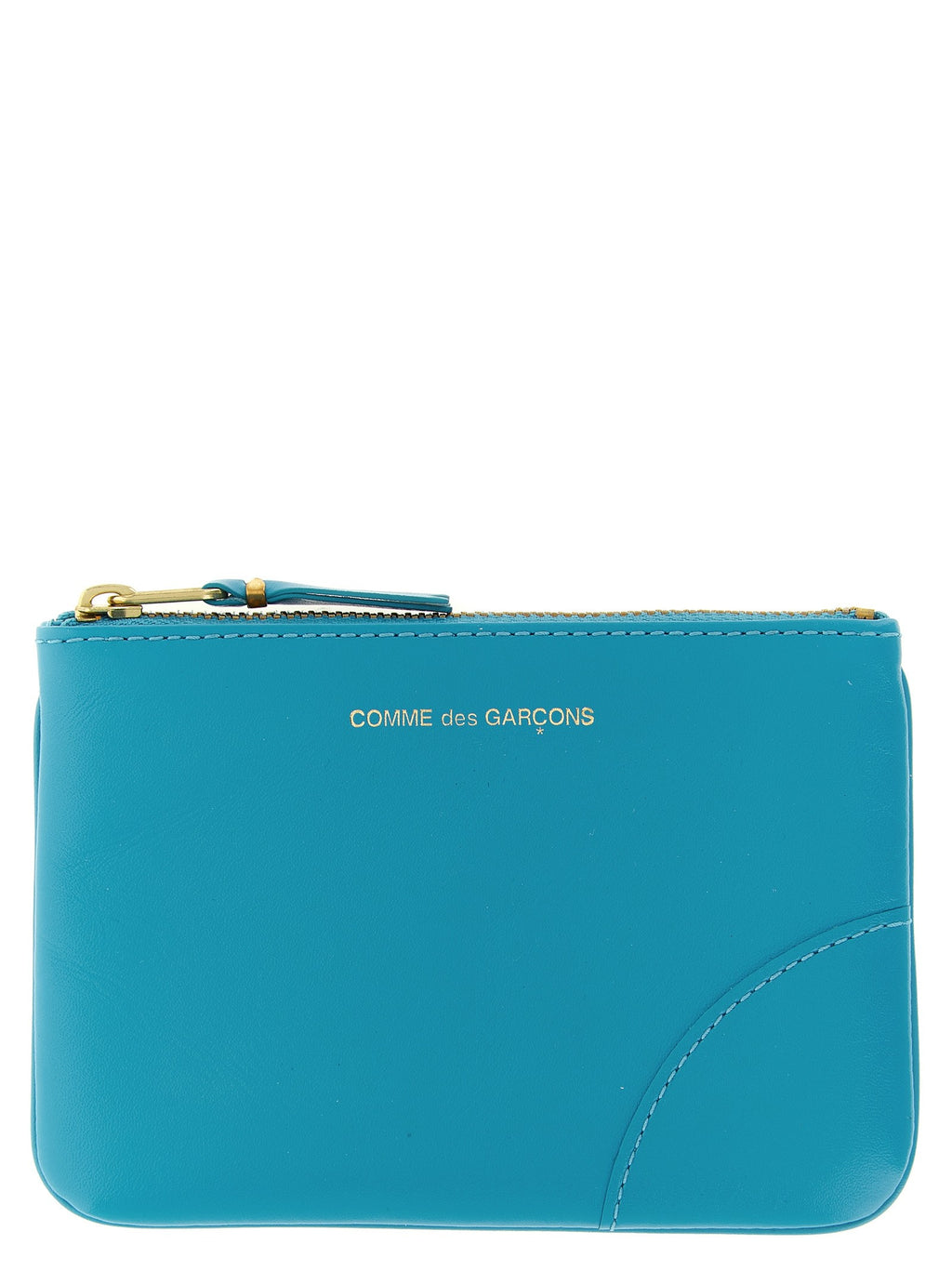 Comme Des Garcons Wallet Classic Leather Line Card Holder Blue