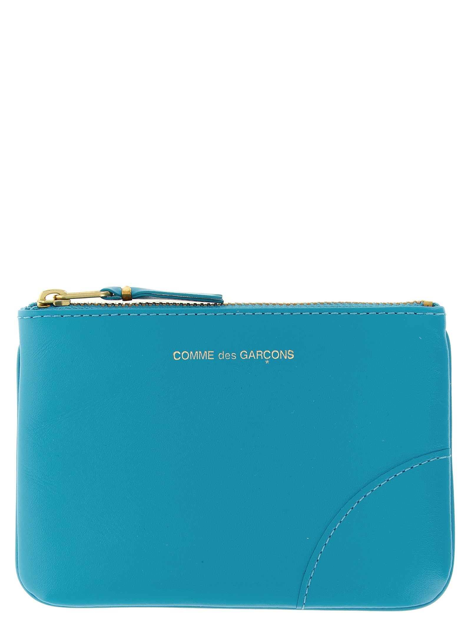 Comme Des Garcons Wallet Classic Leather Line Card Holder Blue