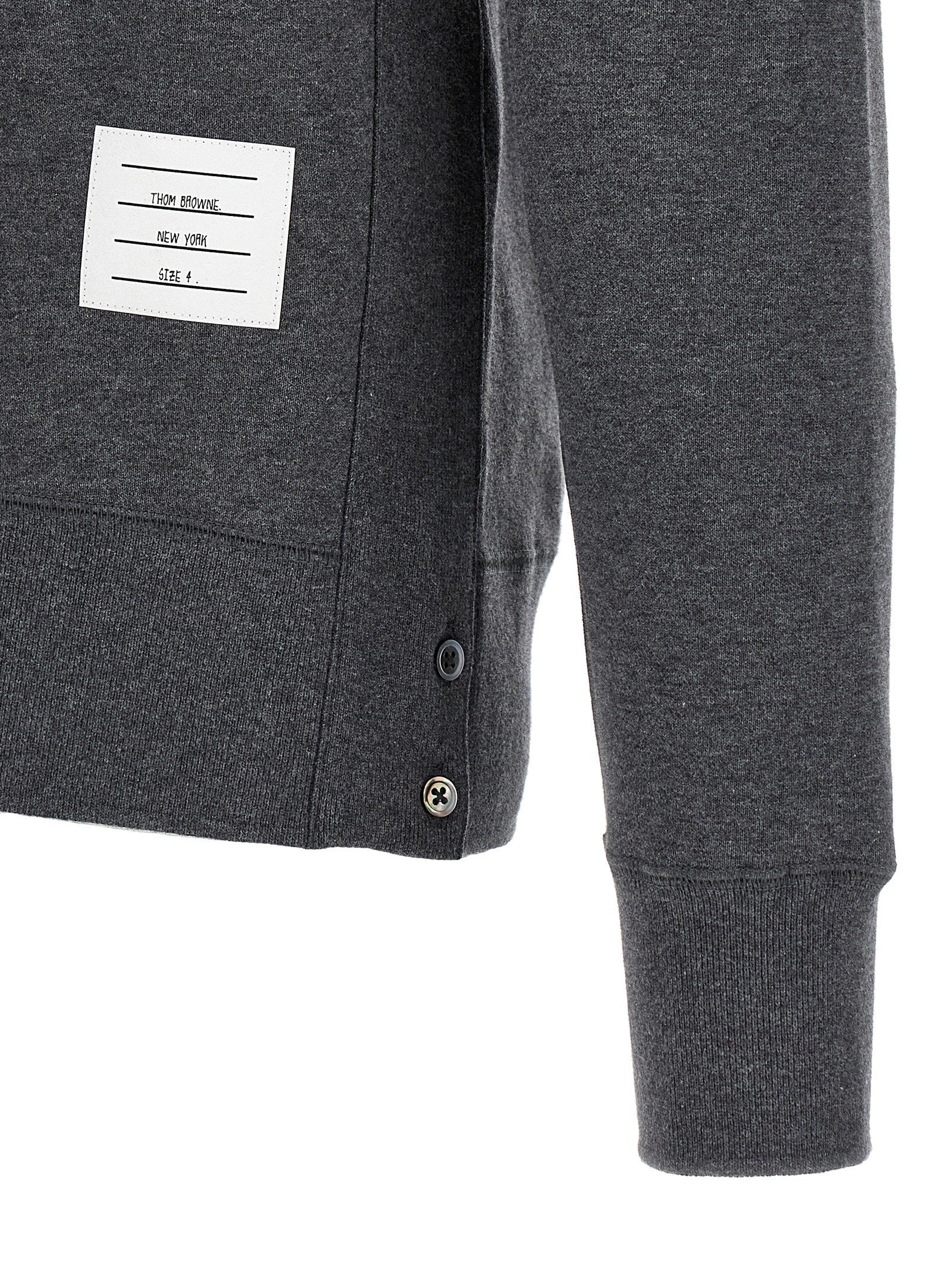Thom Browne Classic Loopback Bar Sweatshirt Grey