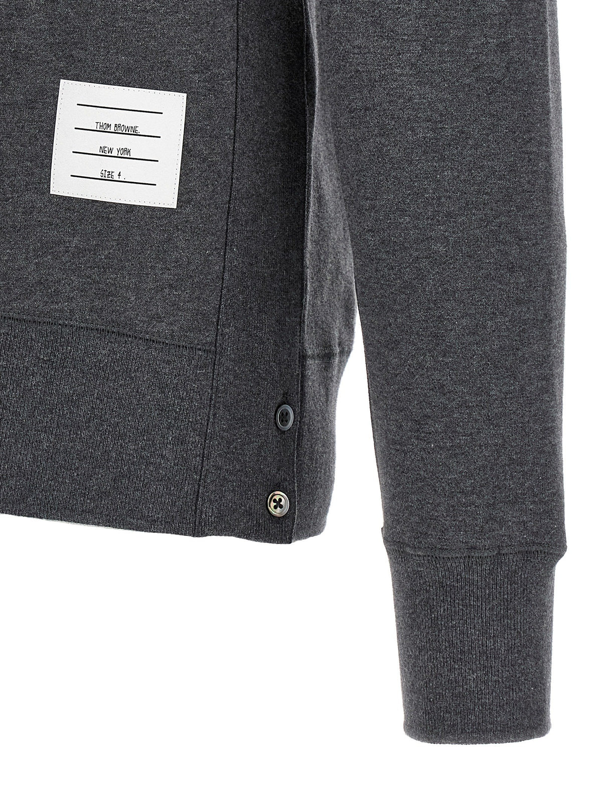 Thom Browne Classic Loopback Bar Sweatshirt Grey, view 4