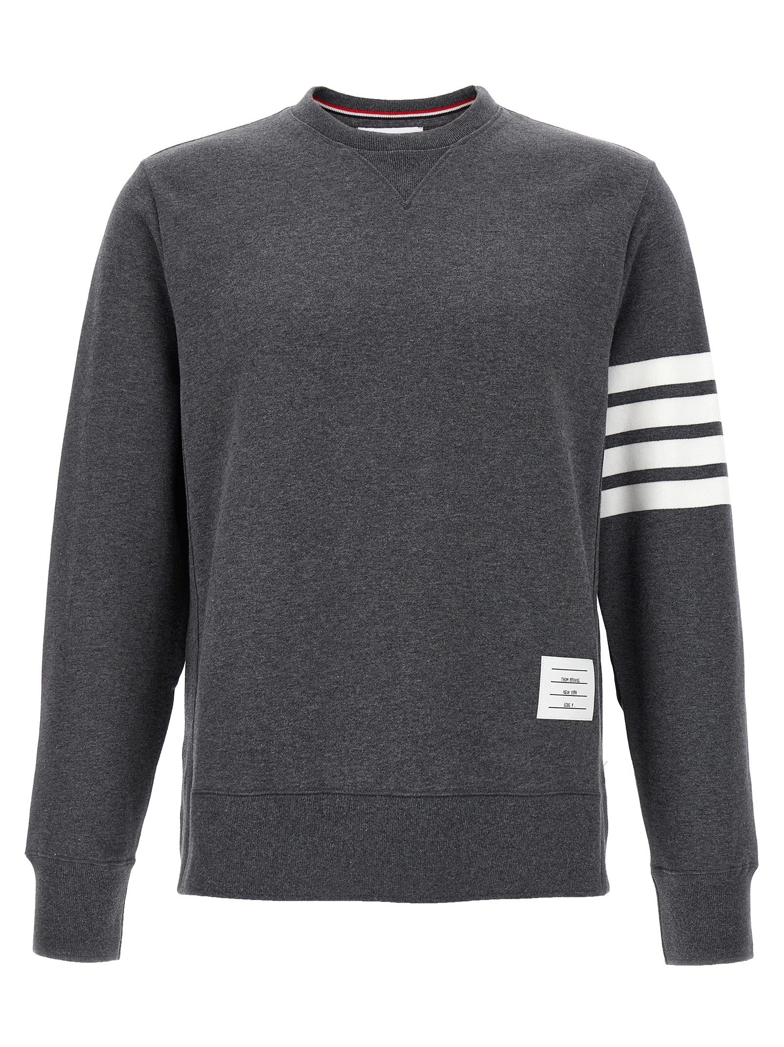 Thom Browne Classic Loopback Bar Sweatshirt Grey