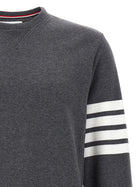 Thom Browne Classic Loopback Bar Sweatshirt Grey, view 3