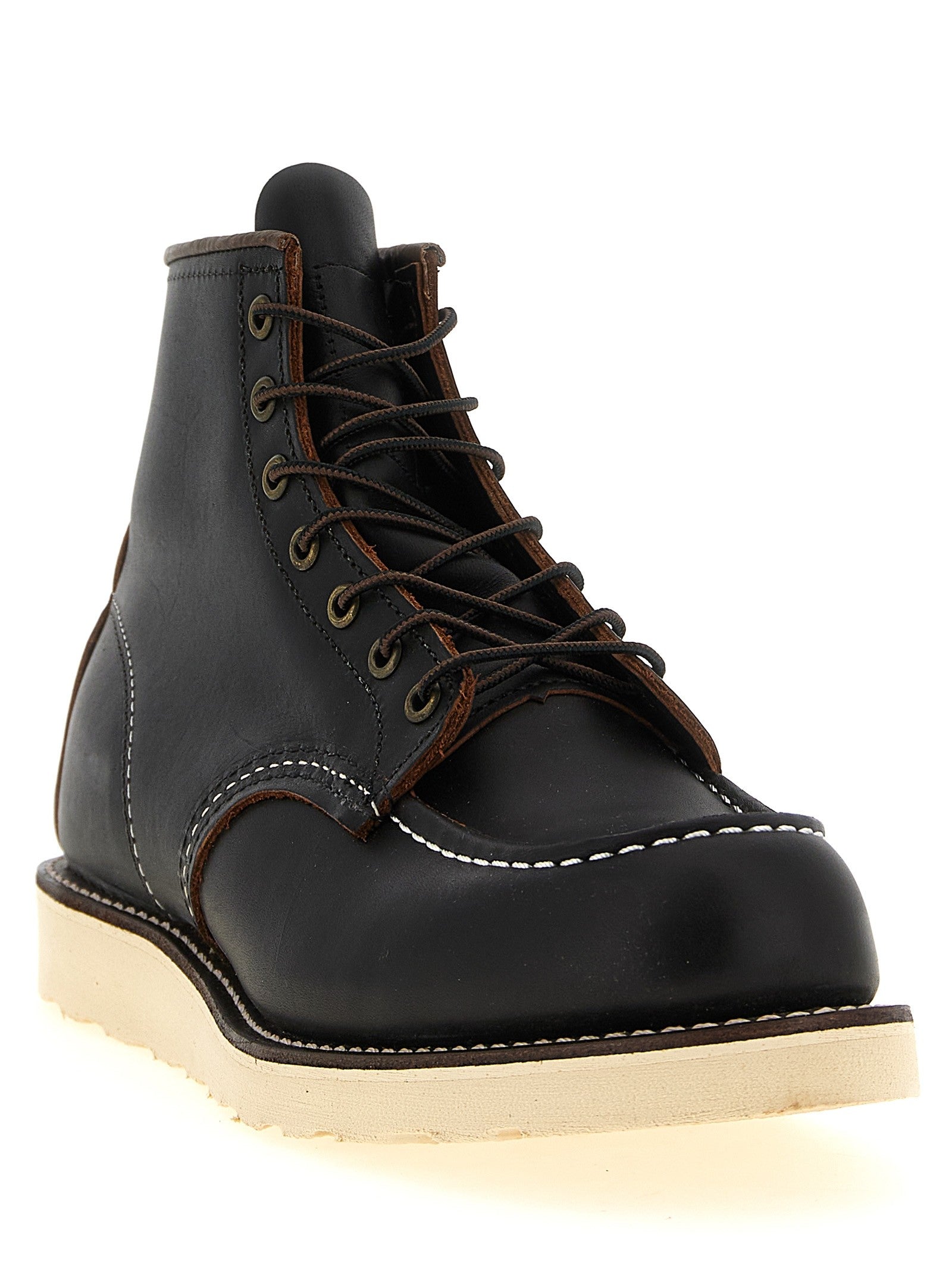 Red wing Classic Moc Toe Lace up Ankle Boots Black