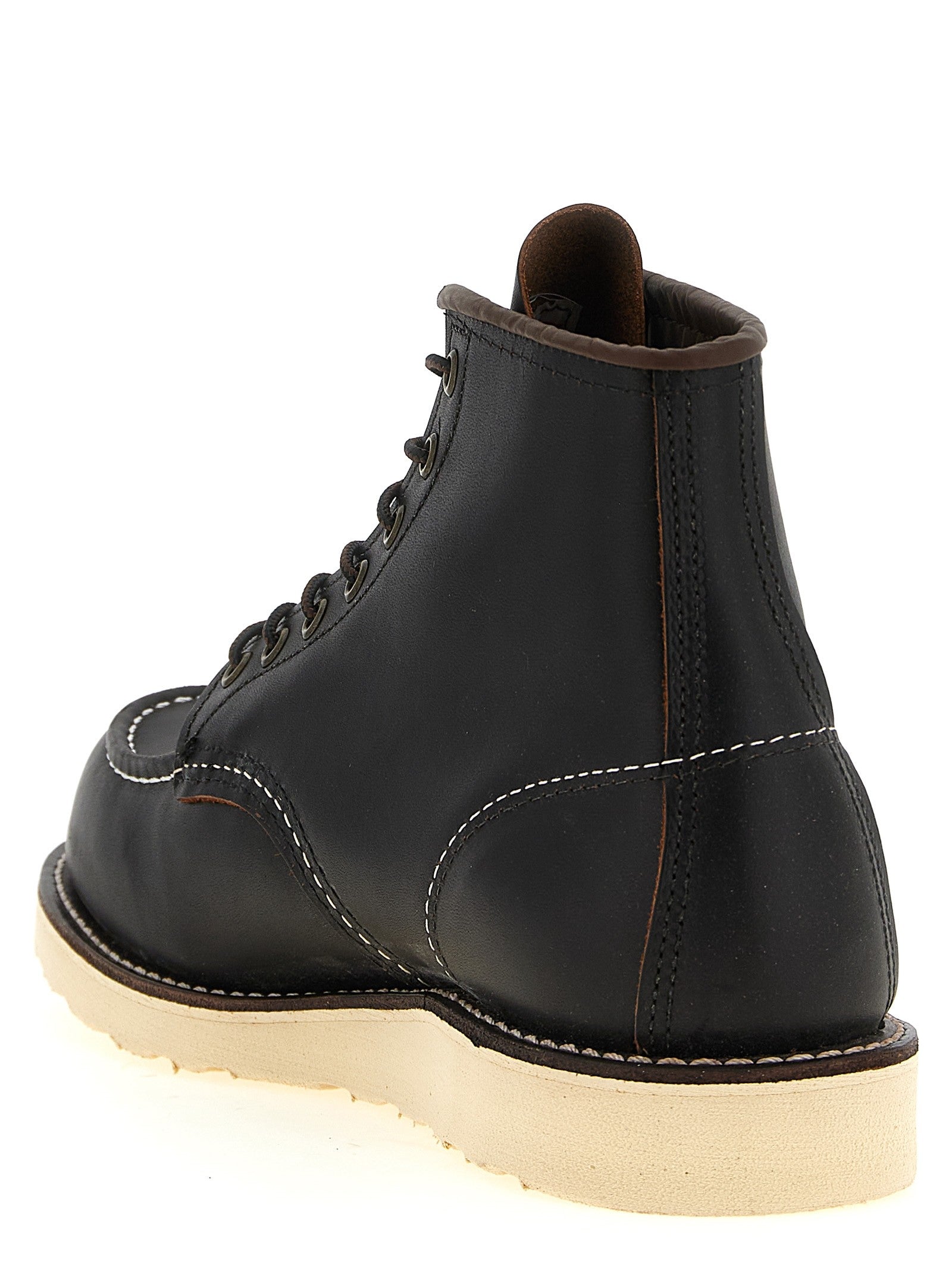 Red wing Classic Moc Toe Lace up Ankle Boots Black