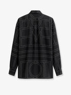 Toteme Women's Classic Pajamas Organic Silk Shirt Black, view 2