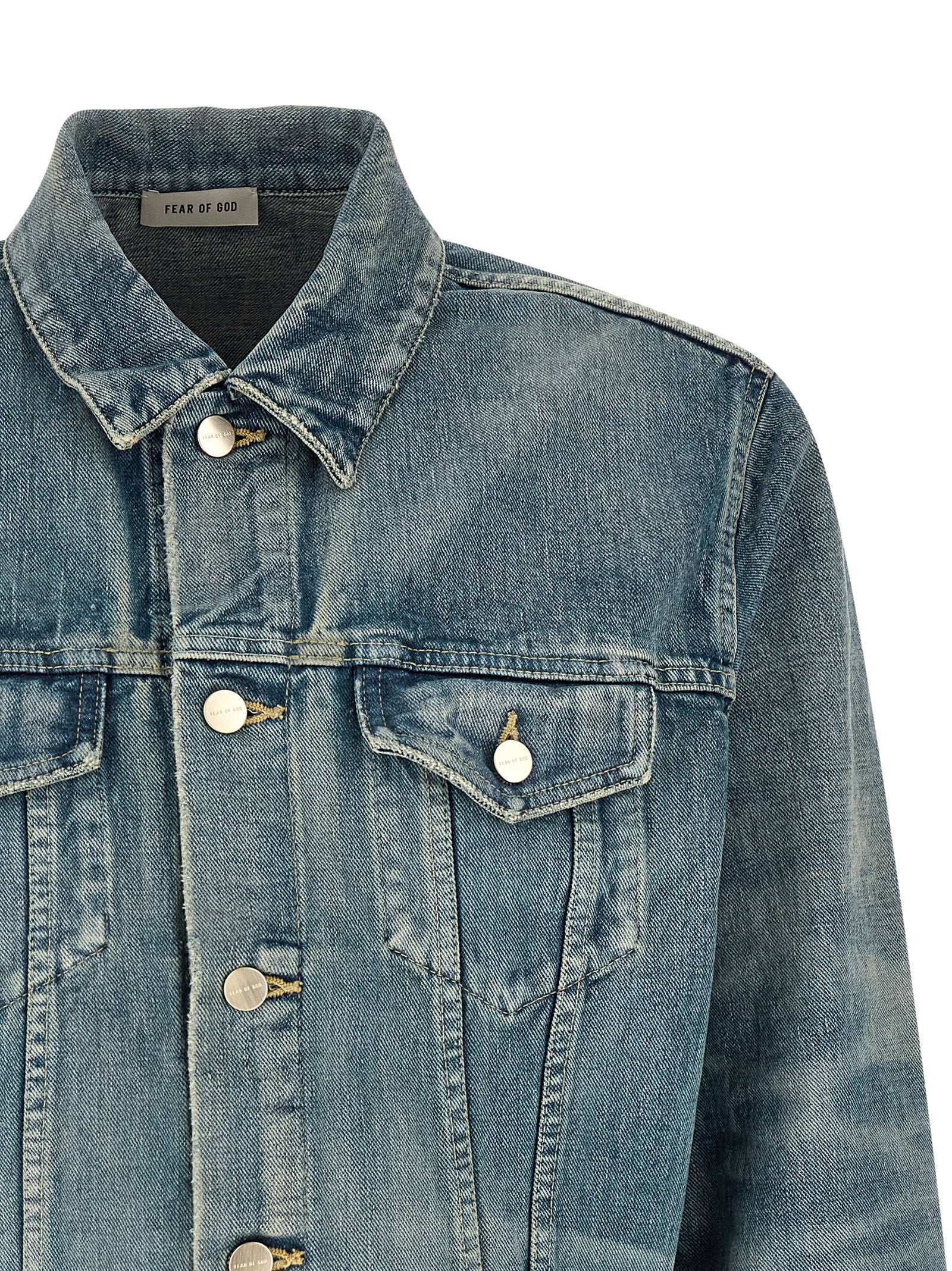 Fear Of God Classic Trucker Jacket Blue