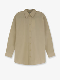 Toteme Women's Classic Tumbled Organic Cotton Shirt Beige