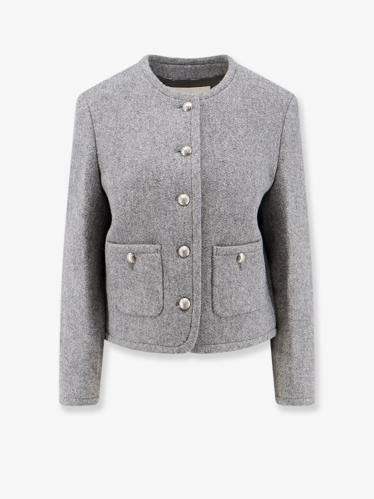 DUNST Women's Classic Tweed Blazer Grey