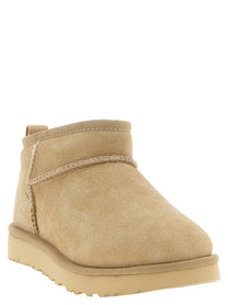 UGG Classic Ultra Mini Beige Ankle Boots Beige
