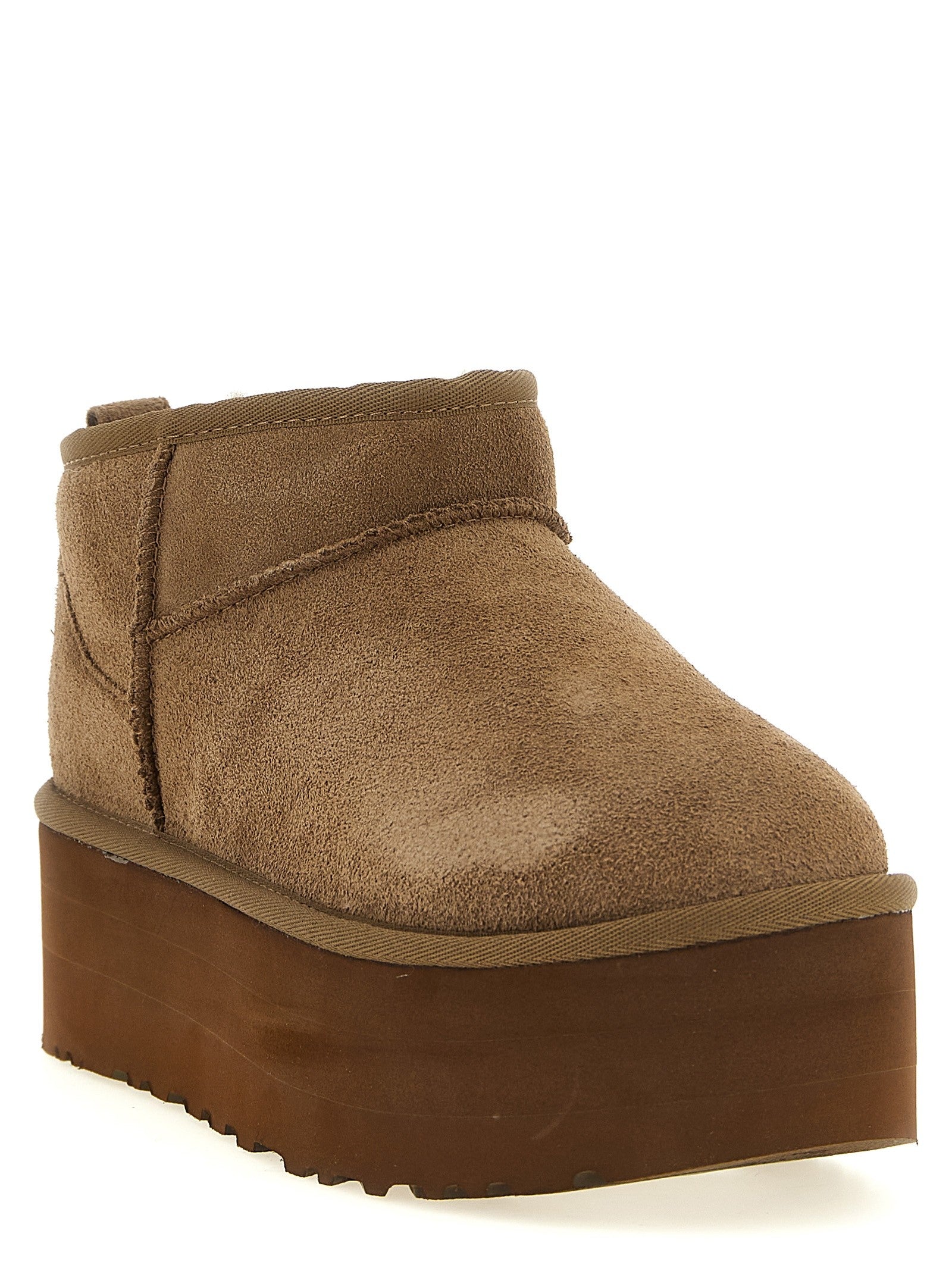 UGG Classic Ultra Mini Platform Ankle Boots Brown