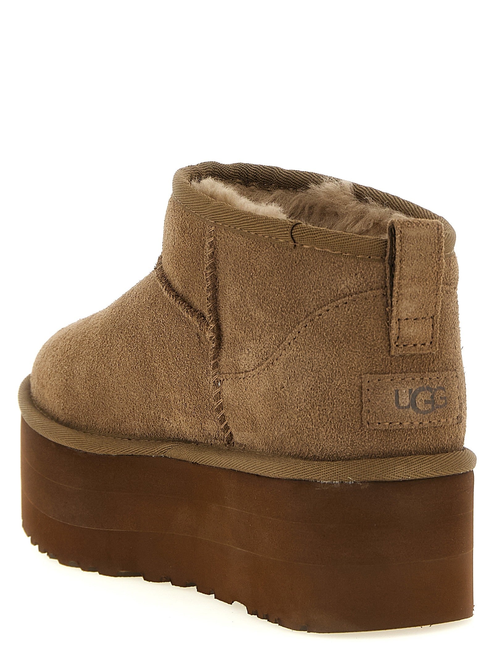 UGG Classic Ultra Mini Platform Ankle Boots Brown