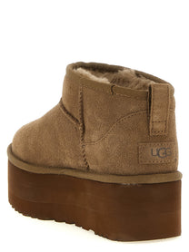 UGG Classic Ultra Mini Platform Ankle Boots Brown