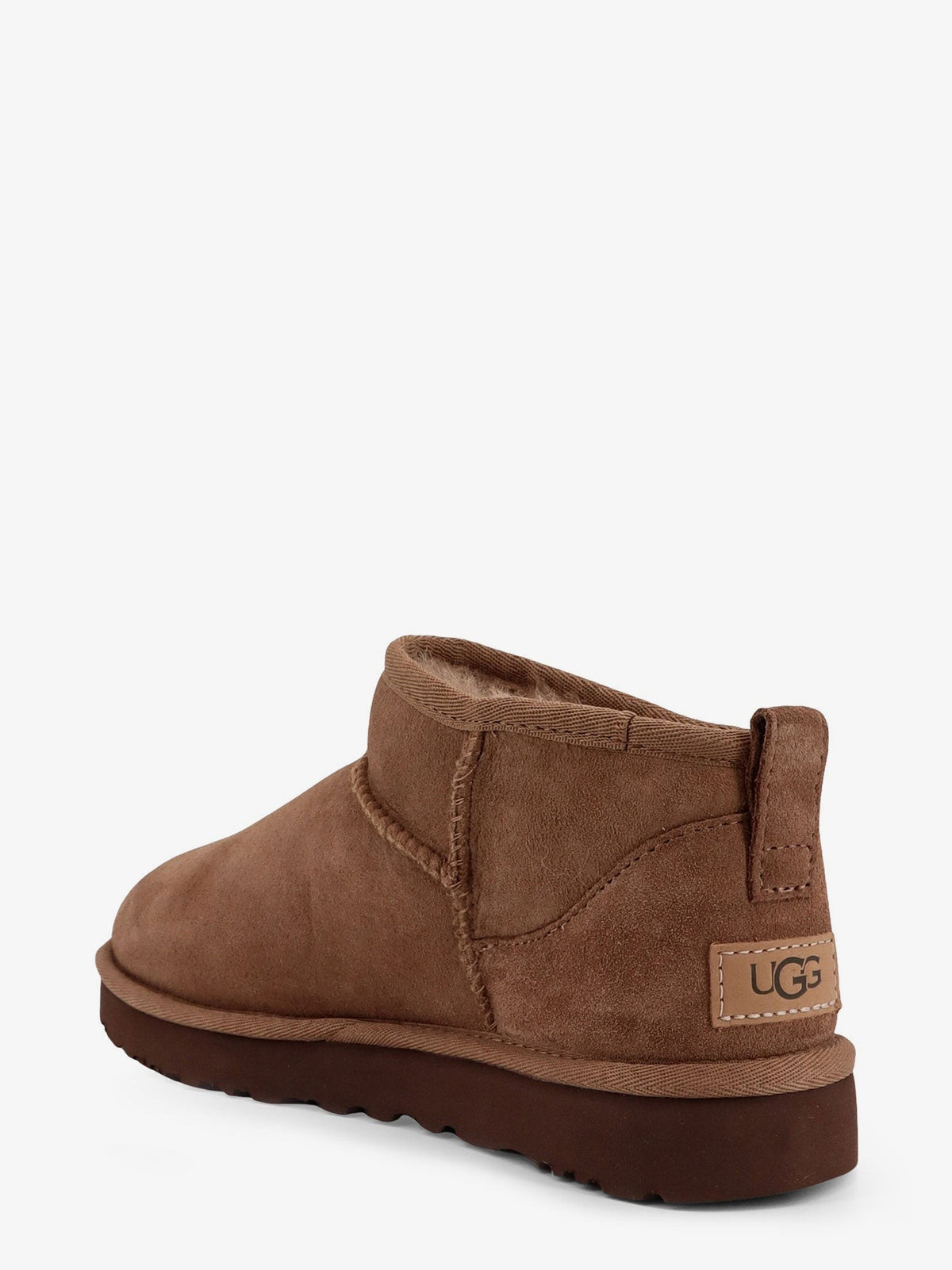 UGG Women's Classic Ultra Mini Suede Ankle Boots Beige, view 3