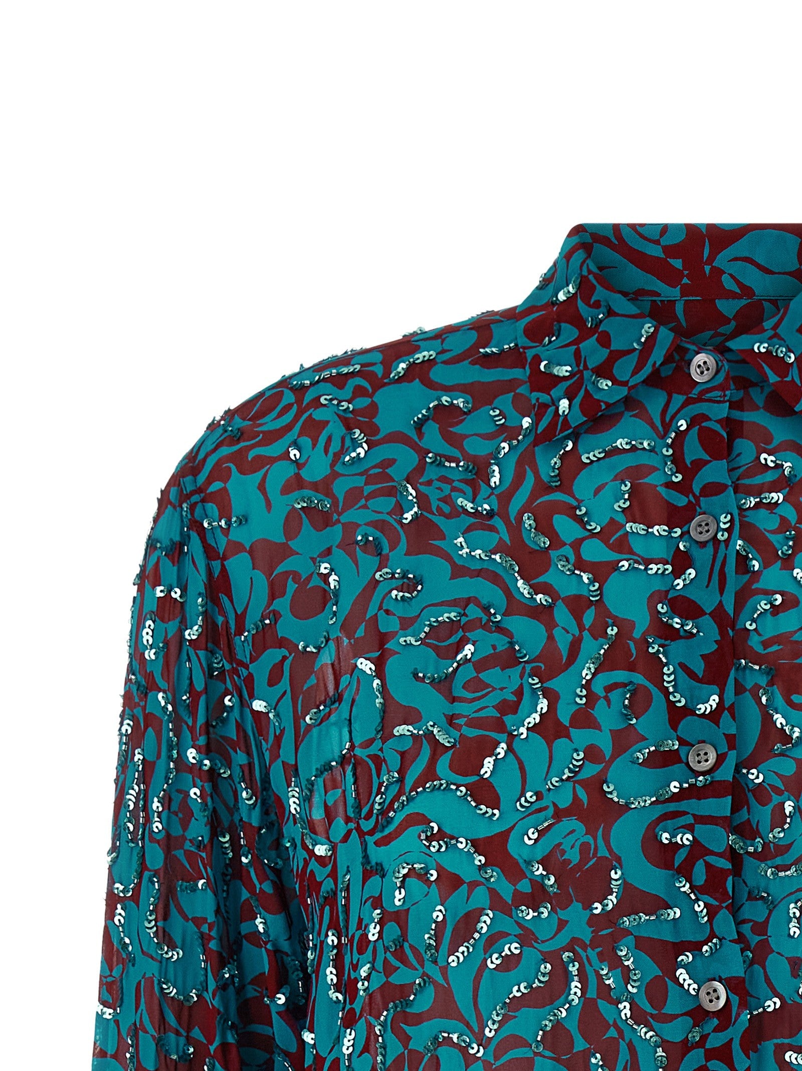 Dries Van Noten Clavelly Shirt Blue