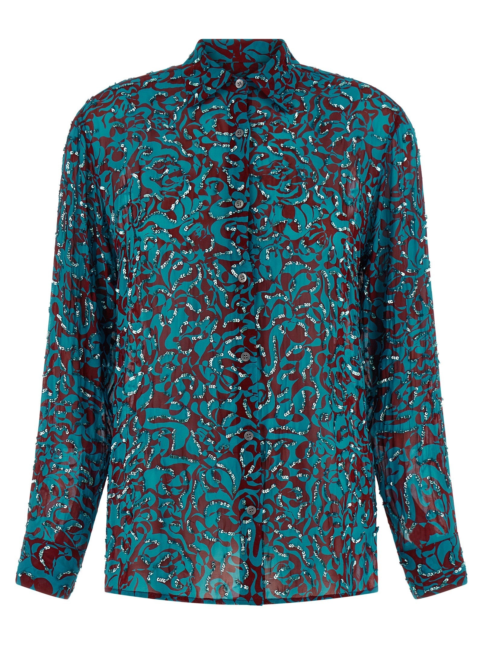 Dries Van Noten Clavelly Shirt Blue