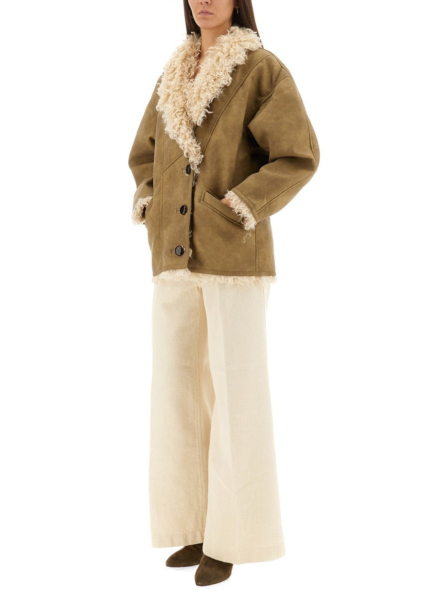 Isabel Marant Étoile Women's Clea Coat Beige, view 2