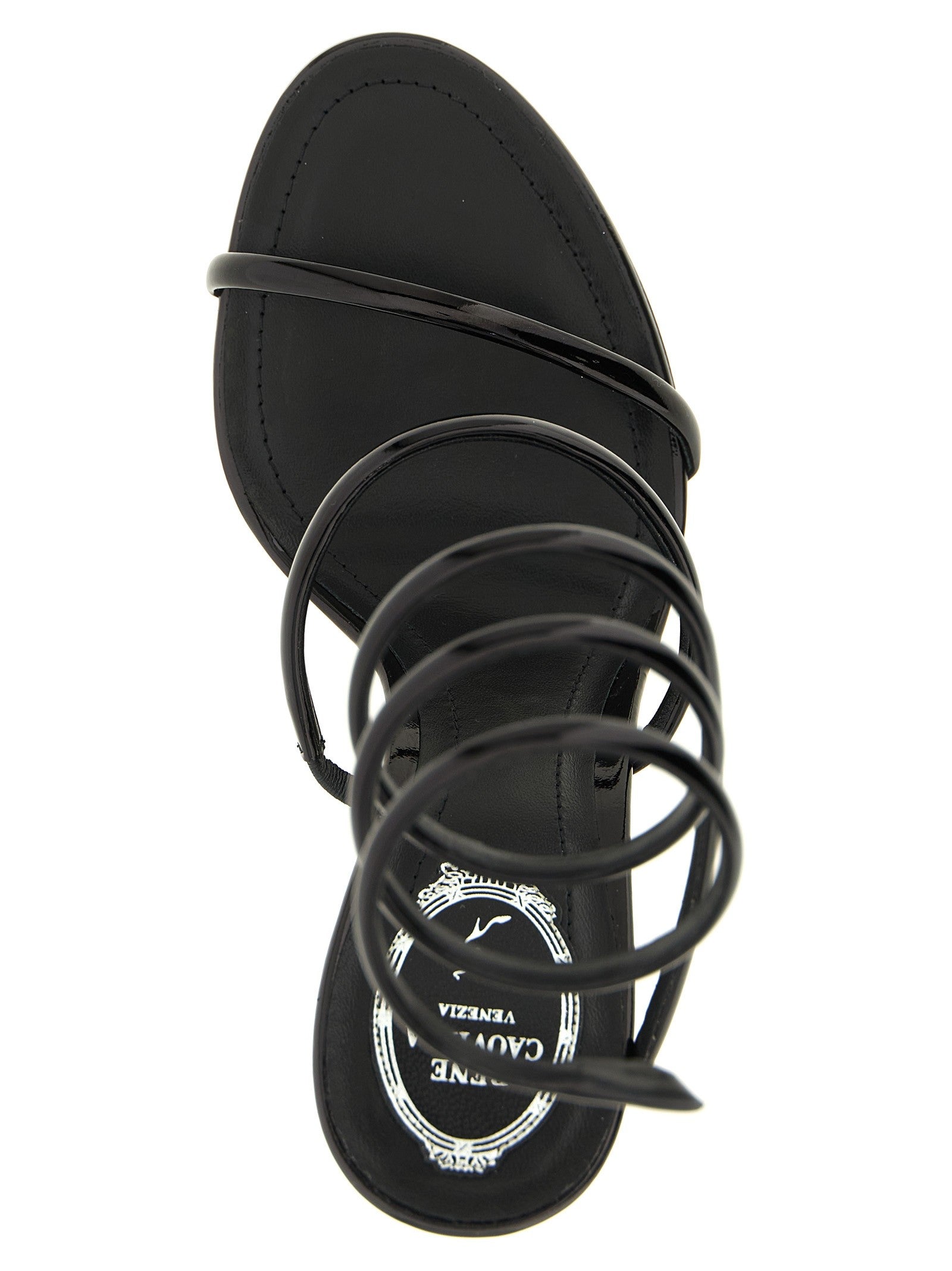 Rene Caovilla Cleo Metallic Sandals Black