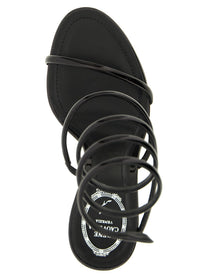 Rene Caovilla Cleo Metallic Sandals Black
