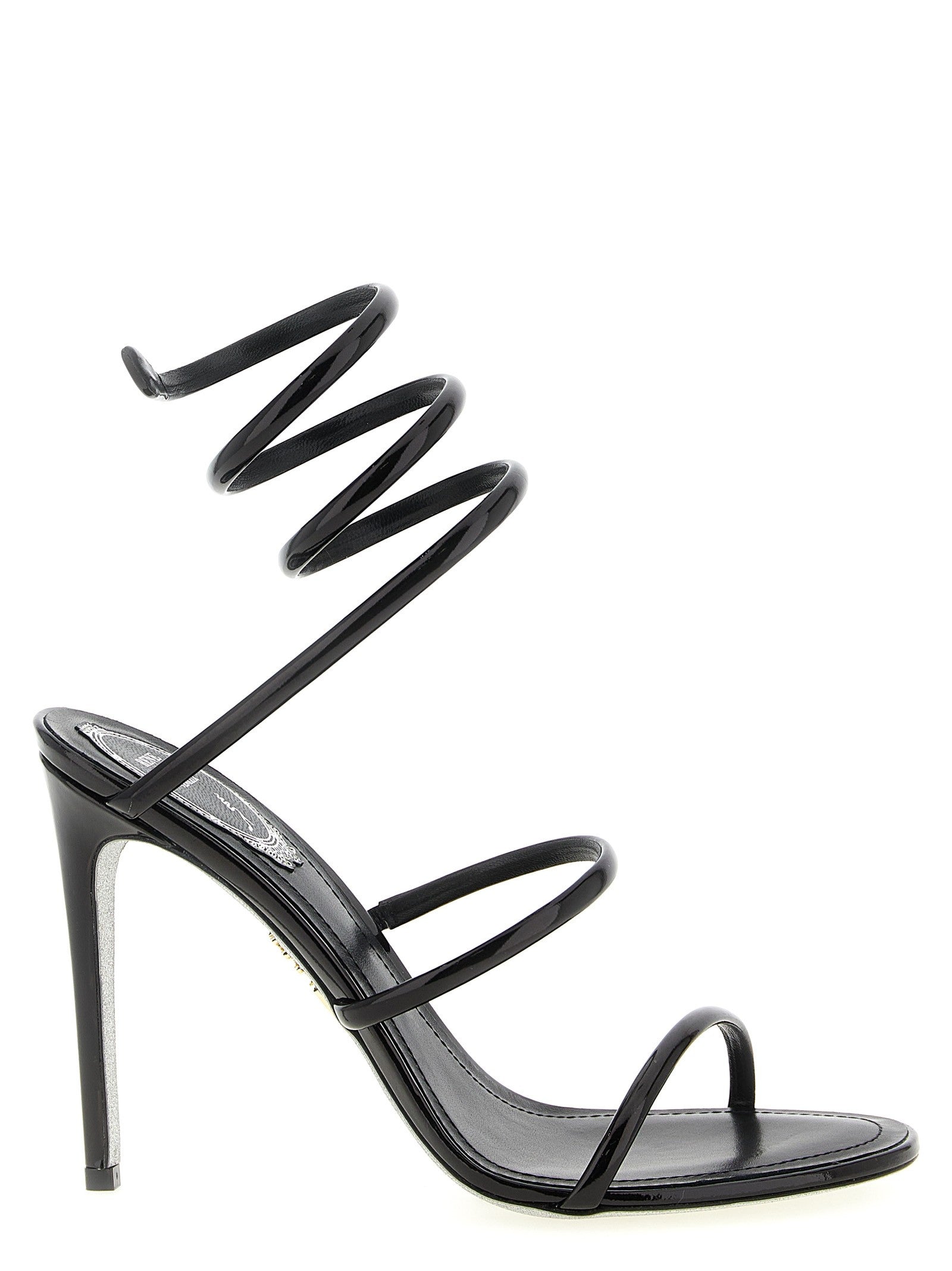 Rene Caovilla Cleo Metallic Sandals Black