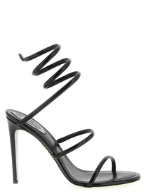 Rene Caovilla Cleo Metallic Sandals Black