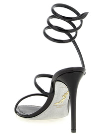 Rene Caovilla Cleo Metallic Sandals Black