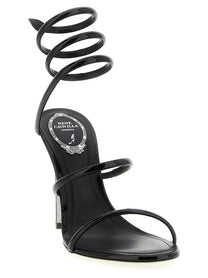 Rene Caovilla Cleo Metallic Sandals Black