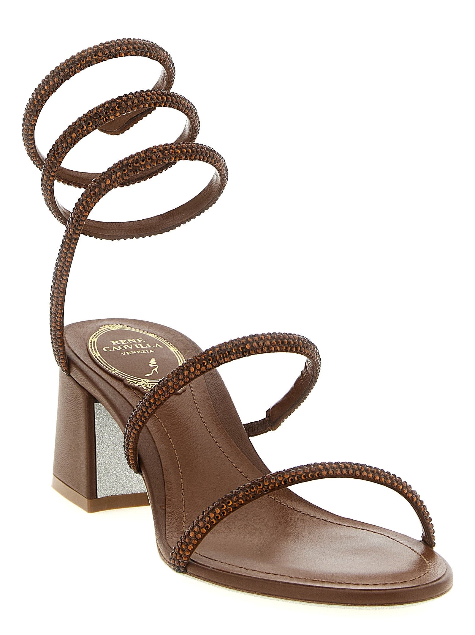 Rene Caovilla Cleo Sandals Brown