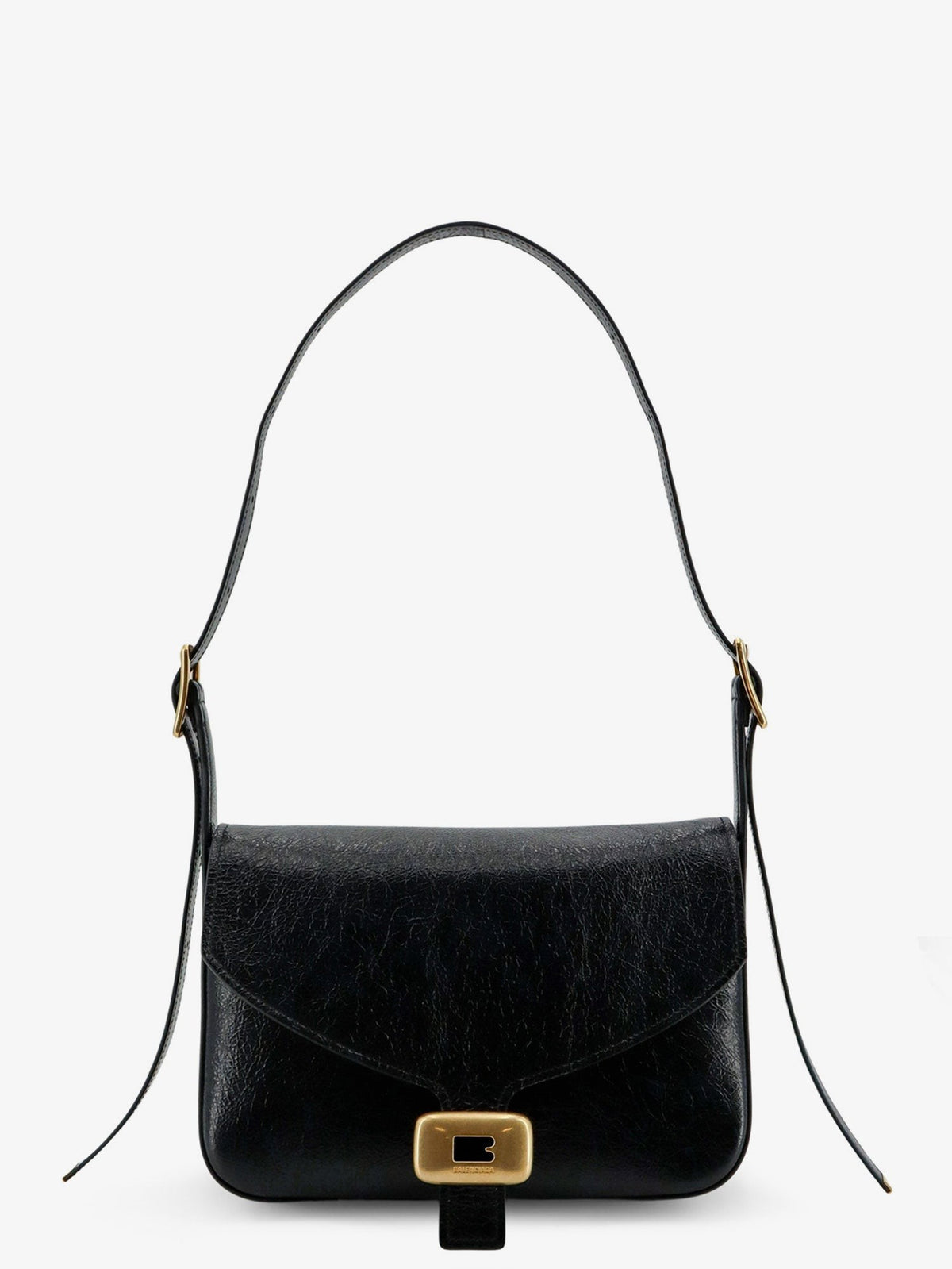 Balenciaga Women's Clicca Arena Leather Medium Shoulder Bag Black