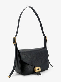 Balenciaga Women's Clicca Arena Leather Medium Shoulder Bag Black, view 4