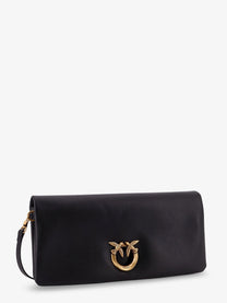 Pinko Women's Click Soft Horizontal Leather Crossbody Bag Black