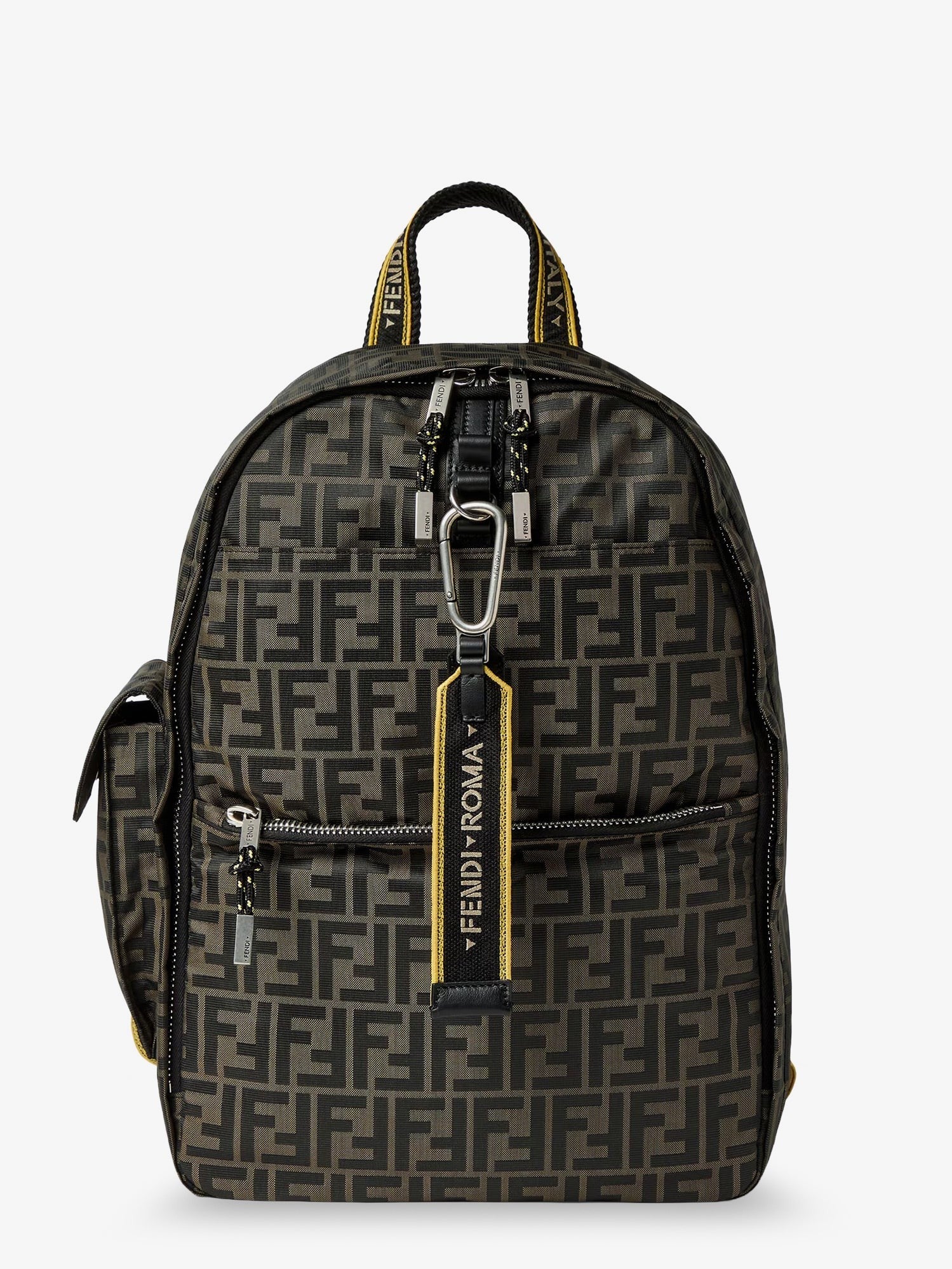 Fendi Men's Climb FF Zucca Technical Fabric Backpack Black