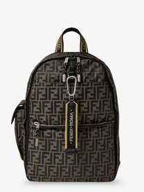 Fendi Men's Climb FF Zucca Technical Fabric Backpack Black