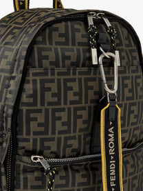 Fendi Men's Climb FF Zucca Technical Fabric Backpack Black
