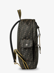 Fendi Men's Climb FF Zucca Technical Fabric Backpack Black