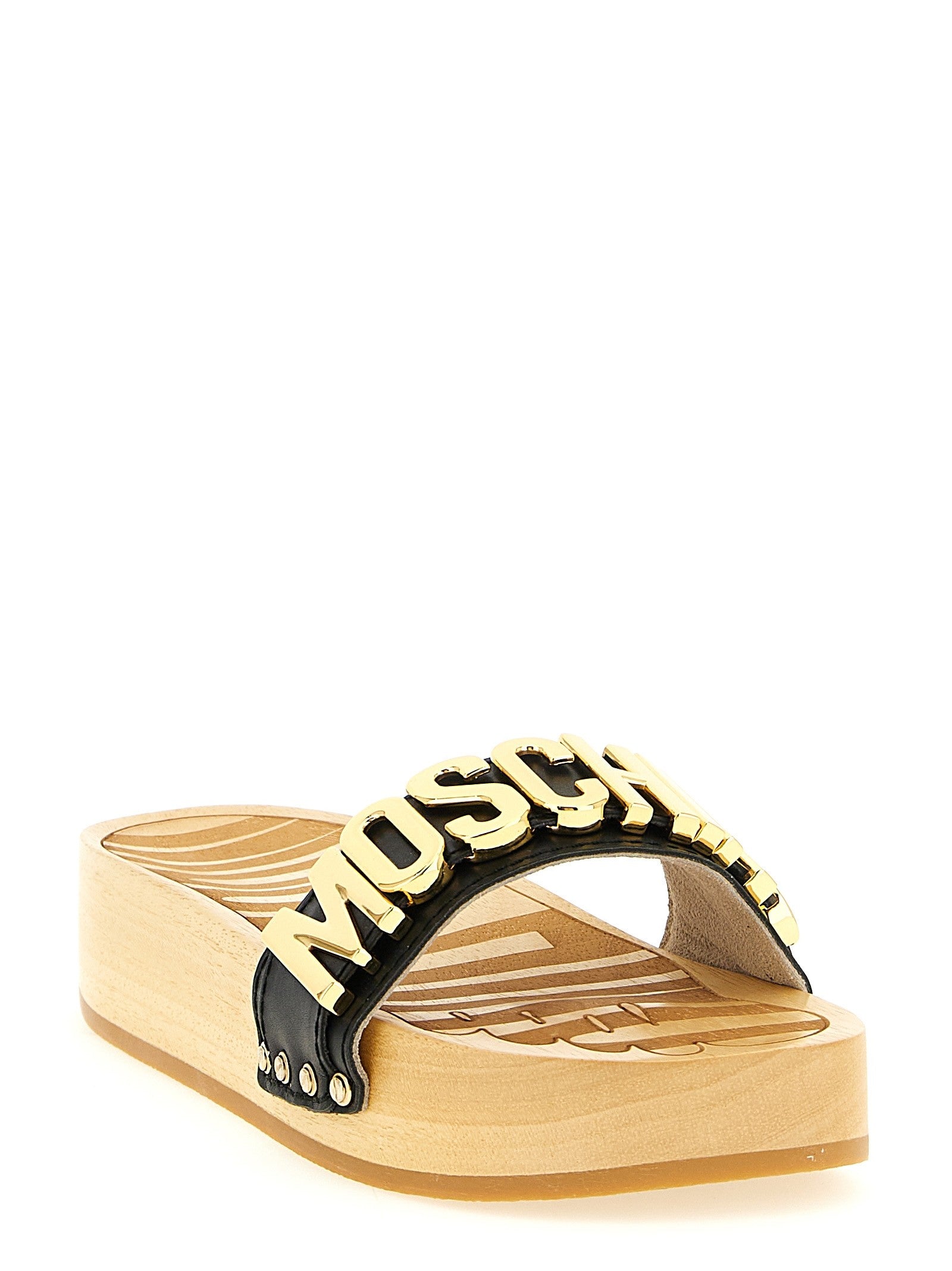 Moschino Clog Sandals Black