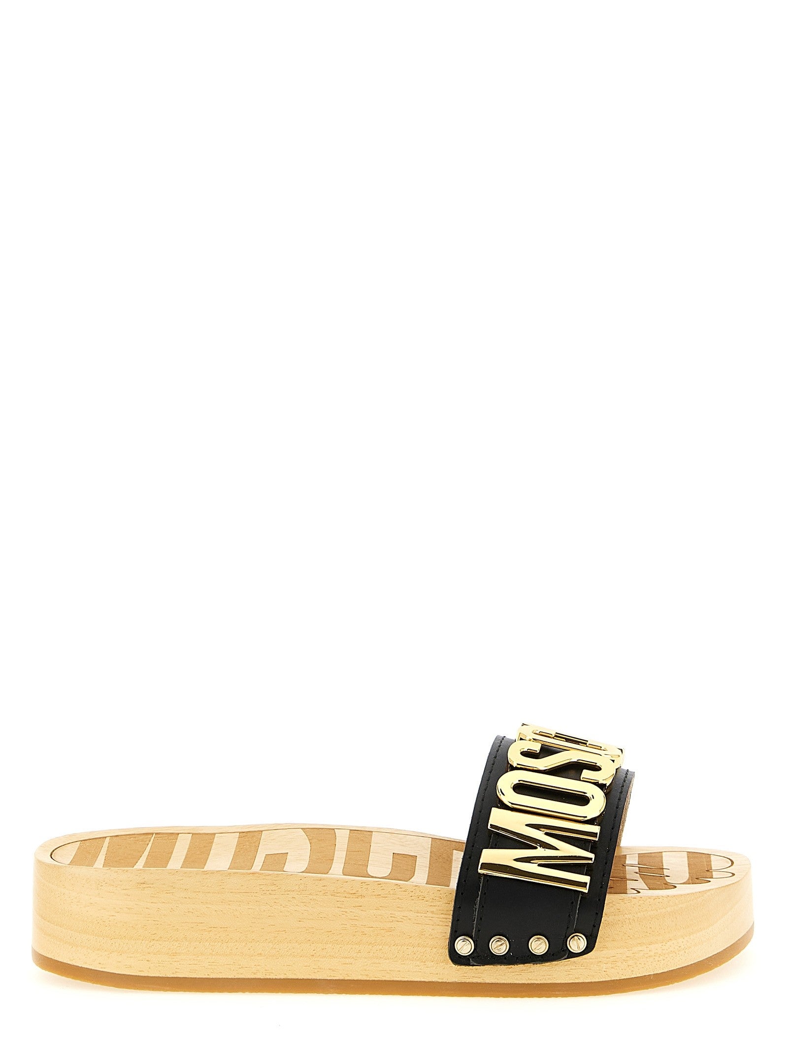 Moschino Clog Sandals Black