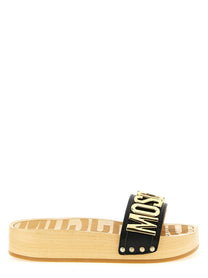 Moschino Clog Sandals Black