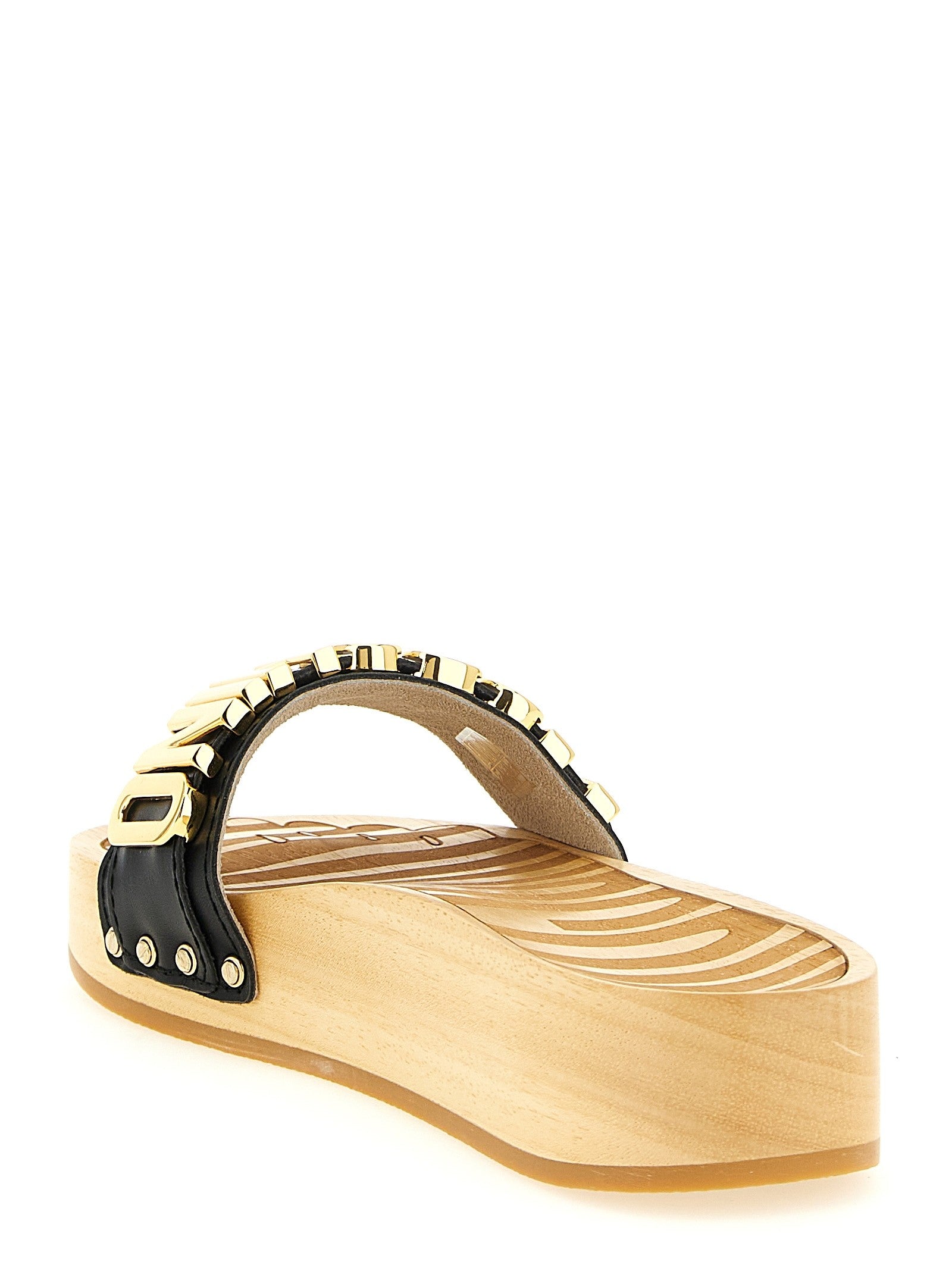 Moschino Clog Sandals Black