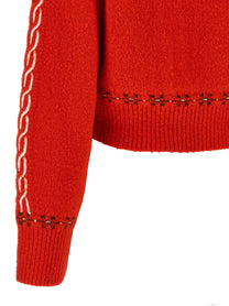 Guest In Residence Cloud Chalet Cardigan Red